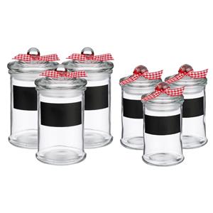 Secret de Gourmet Kruiden voorraad potjes met krijtvlak - 6x stuks - 120ml/350ml -