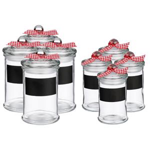 Secret de Gourmet Kruiden voorraad potjes met krijtvlak - 8x stuks - 120ml/350ml -