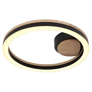 Deckenleuchte ¦ schwarz ¦ Maße (cm): B: 30 H: 5,8 T: 30  - Höffner