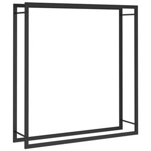 Haardhoutrek 110x28x116 cm staal matzwart
