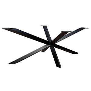 Furniture Legs Europe Zwarte stalen diamant matrix tafelpoot hoogte 72 cm en 180 cm breed (koker 6 x 6)