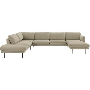 andas Wohnlandschaft "Lerhol", in moderner Optik, mit Metallbeinen