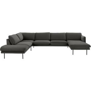 andas Wohnlandschaft "Lerhol", in moderner Optik, mit Metallbeinen