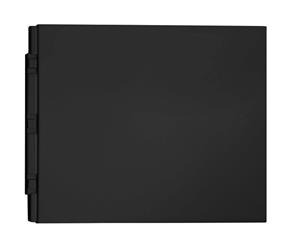 Polysan Plain bad zijpaneel mat zwart 100x59cm