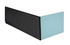 Polysan Plain voorpaneel links mat zwart 170x59cm