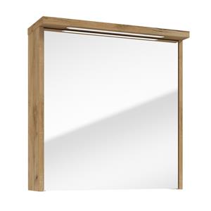 Fontana Grado spiegelkast met verlichting 60cm 1 deur warm eiken