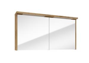 Fontana Grado spiegelkast met verlichting 117cm 2 deuren warm eiken