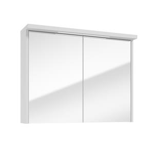 Fontana Grado spiegelkast met verlichting 80cm 2 deuren wit mat