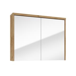Fontana Basic spiegelkast 80cm met 2 deuren warm eiken