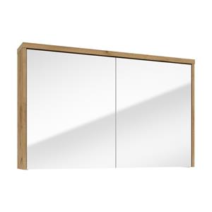 Fontana Basic spiegelkast 100cm met 2 deuren warm eiken