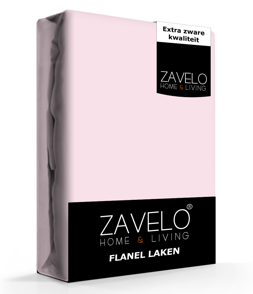 Zavelo Flanel Laken Roze-2-persoons (200x260 cm)