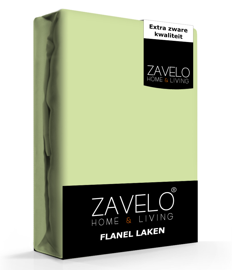 Zavelo Flanel Laken Limoen-1-persoons (150x260 cm)