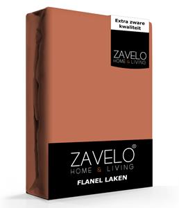 Zavelo Flanel Laken Brique-1-persoons (150x260 cm)