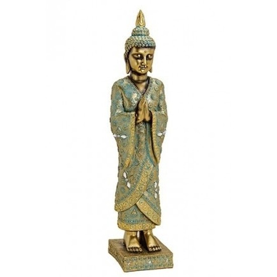 Merkloos Gouden boeddha beeld staand 55 cm -