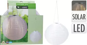 SOLARLAMP LAMPION BALVORM WIT