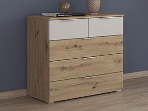 Mobistoxx Commode MANOZA 5 lades artisan eik/beige