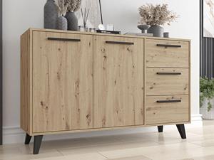 Mobistoxx Dressoir KONSTANTINOS 2 deuren 3 lades artisan eik