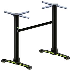 FLAT Dubbele tafelpoot Regulo; 56x83x72 cm (BxLxH); zwart; rechthoekig
