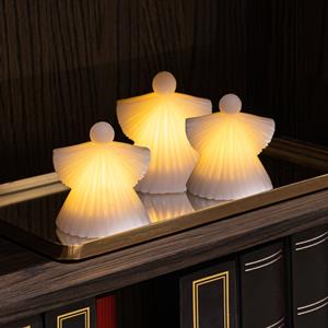 Sirius LED decoratie figuur Asta engel was wit 10cm per 2