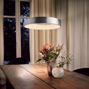 Ledvance - sun@home circular Pendelleuchte, silber, 18,5W, 500lm, regulierbares Weißlicht (2200K-5000K), stufenlos steuerbar, dimmbar, passt das