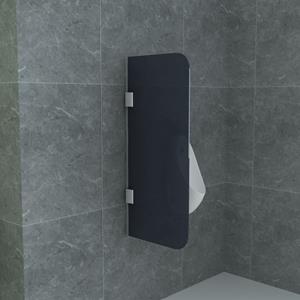 Boss & wessing Urinoirscherm Schaamschot BWS Perry 40x90 cm Rookglas Zwart