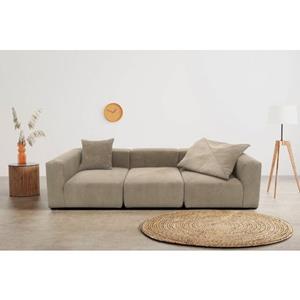 RAUM.ID Big-Sofa "Gerrid", Cord-Bezug, bestehend aus Modulen: 2 Eck- und ein Mittelelement