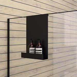 Brauer Black Edition doucherek hangend met glasklem mat zwart