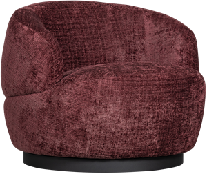 Woolly draaifauteuil chenille - aubergine