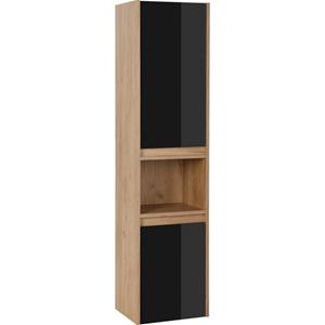 welltime Hochschrank "Torun Badezimmerschrank", Badschrank Schrank Breite 35 cm mit Glasfronten