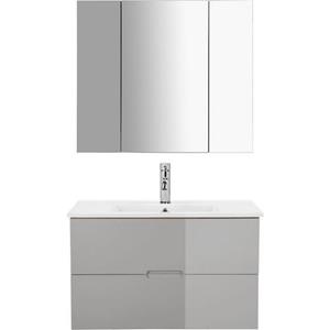 Andas Badkamerserie Lund Badmöbel Set Badschrank Badezimmerset (complete set, 3-delig)