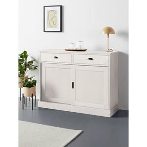 Home affaire Dressoir Schröder Commode, 2 schuifdeuren, 2 lades, van massief dennenhout