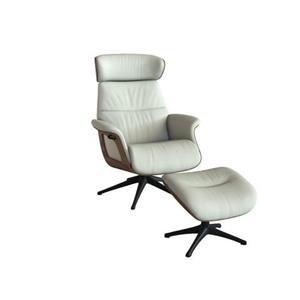 FLEXLUX Relaxfauteuil Clement relaxfauteuil, fauteuil, ligstoel, TV-stoel, Rug- & hoofdverstelling, draaibaar, armleuning walnoot, voet zwart