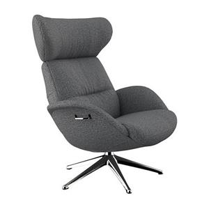 FLEXLUX Relaxfauteuil Relaxchairs More Premium comfort, rug- en hoofdeindeverstelling, draaibaar, voet van aluminium
