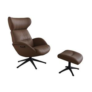 FLEXLUX Relaxfauteuil Relaxchairs More Eersteklas comfort, rug- en hoofdsteunverstelling, draaibaar, zwarte voet