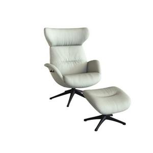FLEXLUX Relaxfauteuil Relaxchairs More Eersteklas comfort, rug- en hoofdsteunverstelling, draaibaar, zwarte voet