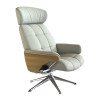 FLEXLUX Relaxfauteuil Relaxchairs Skagen Relaxfunctie & verstelling van hoofdsteun en rugleuning, armleuningen Eiken, aluminium voet, M