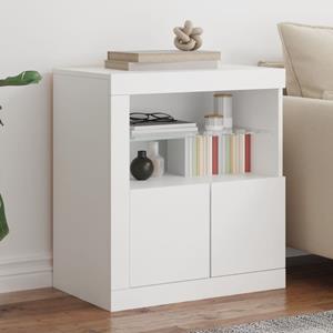 VidaXL Dressoir met LED-verlichting 60,5x37x67 cm wit