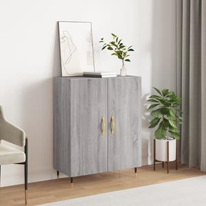 VidaXL Dressoir 69,5x34x90 cm bewerkt hout grijs sonoma eikenkleurig