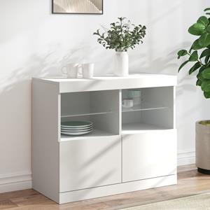 VidaXL Dressoir met LED-verlichting 81x37x67 cm wit