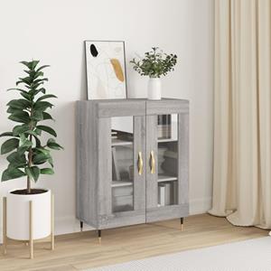 VidaXL Dressoir 69,5x34x90 cm bewerkt hout grijs sonoma eikenkleurig