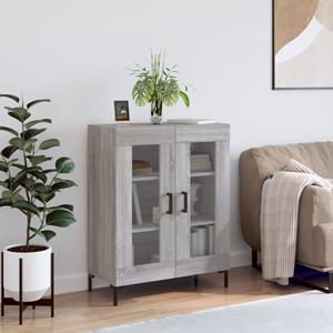 VidaXL Dressoir 69,5x34x90 cm bewerkt hout grijs sonoma eikenkleurig