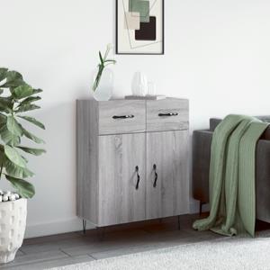VidaXL Dressoir 69,5x34x90 cm bewerkt hout grijs sonoma eikenkleurig