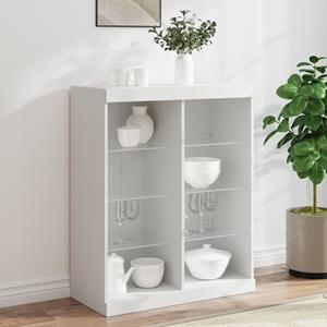 VidaXL Dressoir met LED-verlichting 81x37x100 cm wit