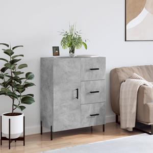 VidaXL Dressoir 69,5x34x90 cm bewerkt hout betongrijs