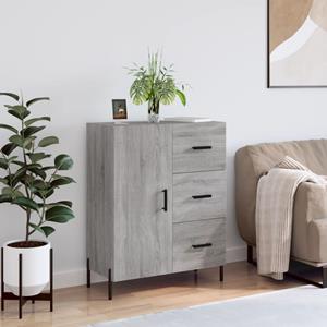 VidaXL Dressoir 69,5x34x90 cm bewerkt hout grijs sonoma eikenkleurig