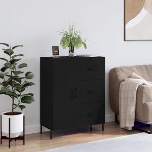 VidaXL Dressoir 69,5x34x90 cm bewerkt hout zwart
