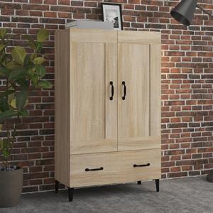 VidaXL Hoge kast 70x31x115 cm bewerkt hout sonoma eikenkleurig