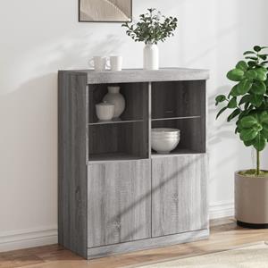 VidaXL Dressoir met LED-verlichting 81x37x100 cm grijs sonoma eiken