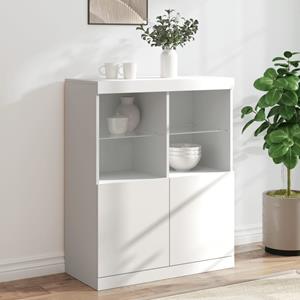 VidaXL Dressoir met LED-verlichting 81x37x100 cm wit