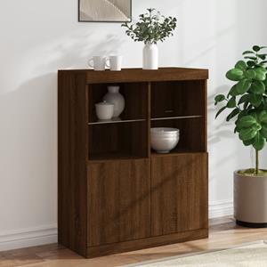 VidaXL Dressoir met LED-verlichting 81x37x100 cm bruineikenkleurig